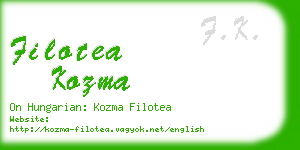 filotea kozma business card